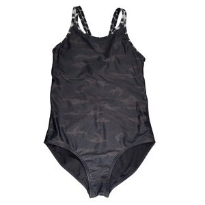 Athleta Girl One Piece Swimsuit XL/14 Camo Tie Dye